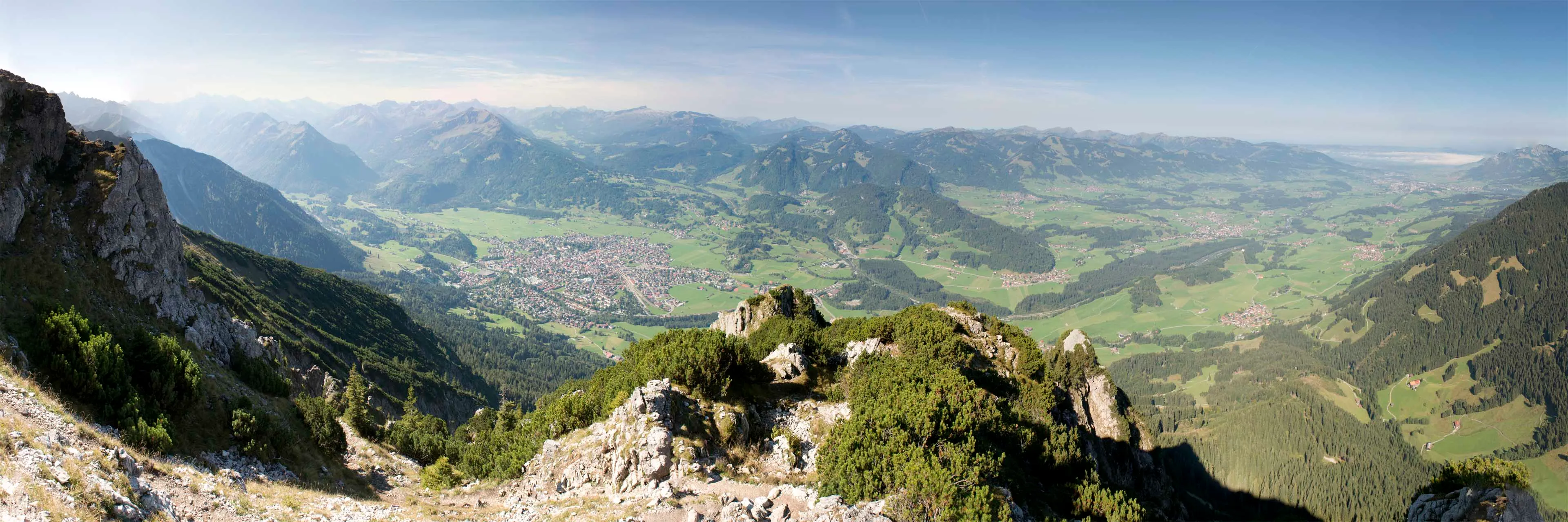 Panoramablick vom Rubihorn über das Oberallgäu und die Allgäuer Alpen